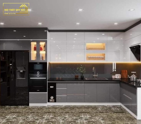 Mẫu Tủ Bếp INOX Cánh Kinh MS001