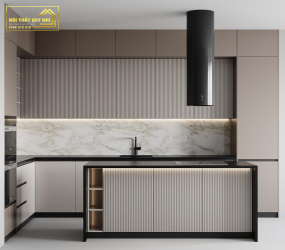 Mẫu Tủ Bếp INOX Cánh Kinh MS008