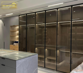 Mẫu Tủ Quần Áo Cánh Kính Cao Cấp MS124