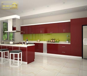 TỦ BẾP NHỰA PICOMAT PHỦ ACRYLIC TBA066