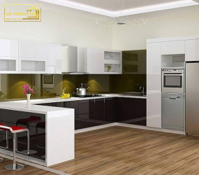 TỦ BẾP NHỰA PICOMAT PHỦ ACRYLIC TBA067