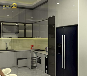 Mẫu Tủ Bếp INOX Cánh Kinh MS0016