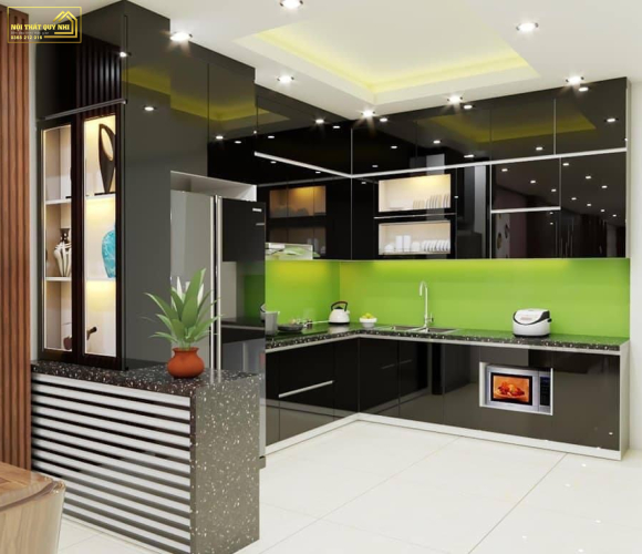 TỦ BẾP NHỰA PICOMAT PHỦ ACRYLIC TBA040