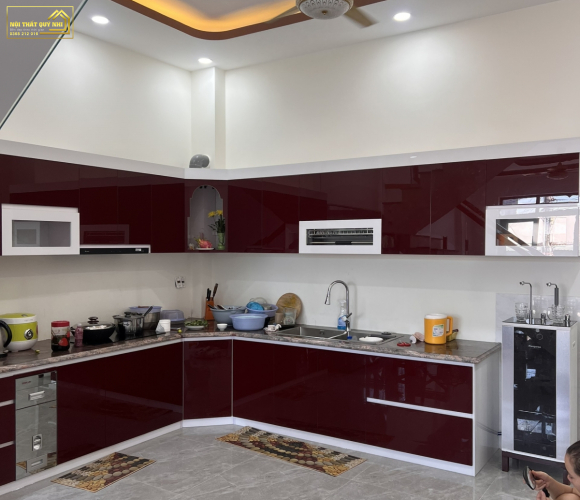 TỦ BẾP NHỰA PICOMAT PHỦ ACRYLIC TBA008
