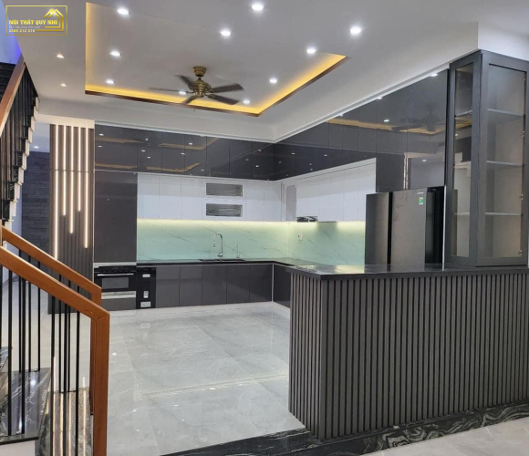 Mẫu Tủ Bếp INOX Cánh Kinh MS009